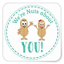 We Are Nuts About You Funny Peanut Art Square Sticker Craft Supplies Diy Custom Design Supply Special Funny Stickers Cool Stickers Stickers Custom