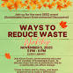 Ways to Reduce Waste event in Essex, CT