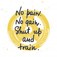 No Pain No Gain Shut Up And Train