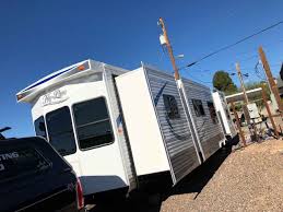 Some travel trailers include bunk houses and 10. 2018 Used Hy Line Hy Line 39 5 2 Bedroom Travel Trailer In Arizona Az