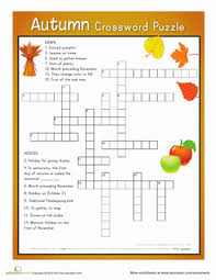 Autumn is the start o autumn is the season in which the earth cools off from the hot summer and starts a s. Autumn Crossword Puzzle Worksheet Education Com Fall Worksheets Crossword Puzzle Printable Crossword Puzzles