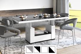 Finden sie hier auch ihren couchtisch in schwarz weiß hochglanz gute verarbeitung & tolle materialgüte versand kostenfrei kauf auch auf rechnung möglich. Design Couchtisch Tisch Hm 111 Schwarz Weiss Hochglanz Schublade Hohenverstellbar Ausziehbar Esstisch Design Impex