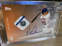 I just remember hacking away at wiffle balls in the backyard with my dad when i was little. Themediagoon Com I Bought A Pete Alonso Signed Relic Jersey Card At Citi Field
