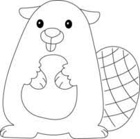 Kids activity worksheet colorful printable version. Beaver Kids Coloring Page Great For Beginner Coloring Book 2381164 Vector Art At Vecteezy