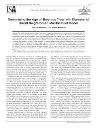 pdf determining the age of streetside trees with diameter