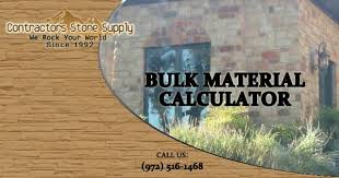 Bulk Material Calculator Contractors Stone Supply