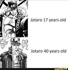 Jotaro 17 Years Old Jotaro 40 Years Old Jojo Bizzare Adventure Jojo Bizarre Jojo S Bizarre Adventure