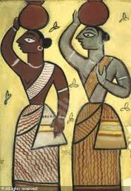 Paintings By Jamini Roy Google Search Jamini Roy Indian Folk Art India Painting