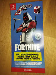 All these fortnite codes can be activated on your nintendo switch eshop. Nintendo Switch Double Helix Fortnite Skin 1000 V Bucks No Console Ebay