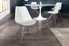 Eur 39,90 bis eur 54,90. Stuhl Weiss Verchromte Beine Riess Ambiente De