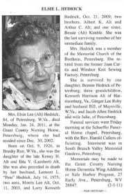 Elsie Lee Alt Hedrick (1926-2011)