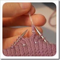 You're able to to add texture or shine depending on the colors or finishes you choose. How To Add Beads To A Project With A Homemade Beading Needle Bead Knit Knitting Yarn Knitting Stitches