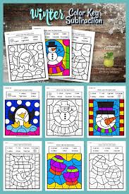 Winter Color Key Subtraction Subtraction Winter Colors Winter Math