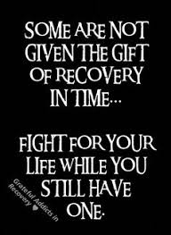 You recover by creating a new life where it is. Drugz