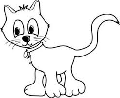 Cute Cat Clip Art Black And White Animal Box Picture Cat Clipart Cat Coloring Page White Cat