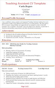 Teaching Assistant Cv Template Tips And Download Cv Plaza