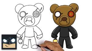 How To Draw Mr Stitchy Roblox Piggy Youtube