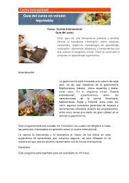 Noticias gastronómicas, recetas de cocina, chefs, eventos gastronómicos. Pdf Guia Del Curso En Version Imprimible Curso Cocina Internacional Guia Del Curso Ruth Loaiza Academia Edu