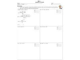 Worksheet On Solving Quadratic Equations Using The Quadratic Formula There Are 2 Versions Of The Work Quadratics Quadratic Formula Solving Quadratic Equations