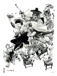 Kim Jung Gi Bon Appetit Print 30 Comic Style Art Kim Jung Ink Illustrations