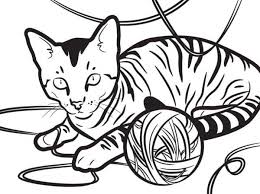 The best part is you can download these lovely designs as many times as you want. An Egyptian Kitty Cat Playing With A Yarn Coloring Page Kids Play Color