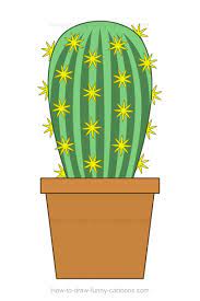 Cactus drawing step by step. How To Draw A Cartoon Cactus