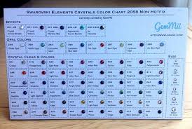 Swarovski Crystals Flatback Non Hotfix Color Chart Promotion On Now