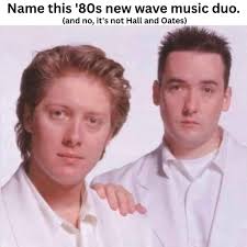 Add a couple more guys to the picture and I'm thinking they look like an  early '90s boy band. #80s #1980s #newwave #genx #generationx