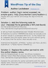 Wordpress Tip Of The Day Author Lockdown Brian Alaway With Images Tips Wordpress Blog Tips