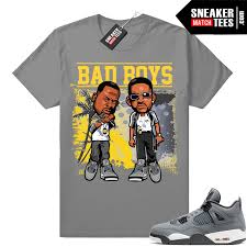 jordan 4 cool grey bad boys grey shirt