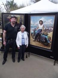 Gloria Struck Motor Maids Gloria Tramontin Struck Painting David Uhl Women Riders Now Biker Art Lady Riders Harley Bikes