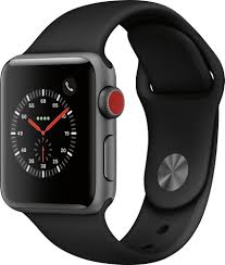 Best Buy Apple Watch Series 3 Gps Cellular 38mm Space Gray Aluminum Case With Black Sport Band Space Gray Aluminum Mqjp2ll A Buy Apple Watch New Apple Watch Apple Watch