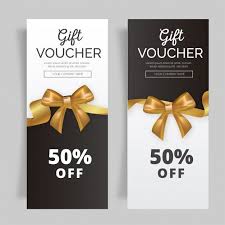 Download Lovely Gift Voucher With Golden Ribbon For Free In 2020 Gift Voucher Design Gift Vouchers Voucher Design