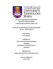 Sebanyak 55 grafik yang sangat menarik telah kami himpunkan. Fact Finding Docx Faculty Of Information Management Universiti Teknologi Mara Kampus Puncak Perdana Shah Alam Bachelor Of Information System Course Hero