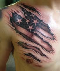 American flag tattoo black and grey tattoo ideas. Black American Flag Tattoo For Men On Chest Tattoos Era