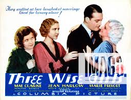 THREE WISE GIRLS, US lobbycard, Marie Prevost, Mae Clarke, Walter Byron,  Jean Harlow, 1932 For