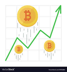 growth bitcoin graph cryptocurrency income chart