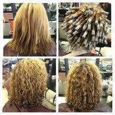 Medium Hair Perm With Pink And Grey Rods Permed Hairstyles Medium Hair Styles Spiral Perm Short Hair