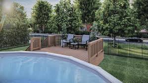 We set our own everyday low prices as well as sale prices, but some manufacturers restrict how retailers display that pricing. 14 X 10 Riverbank Pool Deck For A 24 Pool Material List At Menards