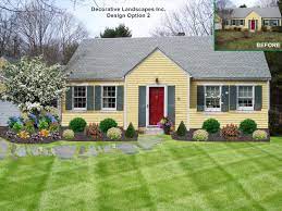 Front Yard Landscape Design Ma Small House Landscaping Front House Landscaping Ranch House Landscaping