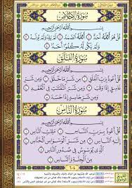 الإخلاص الفلق الناس مصحف التقسيم الموضوعي islamic messages quran verses ahadith