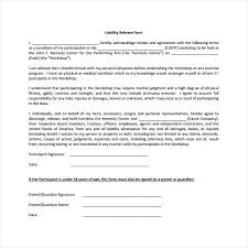Liability Release Waiver Form Template Damage Property Images Of For ...