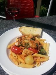Pasta Feature Les Fruits De Mer Tiger Prawns Lobster Scallops And Pineapple Squid Sauteed With Roasted Garlic Cloves Baby Spinach Fish Recipes Pasta Food