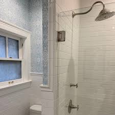 Amazing gallery of interior design and decorating ideas of bathroom chair rail in bedrooms, dining rooms, bathrooms, entrances/foyers by elite interior designers. Featured Project Clean Classic Bath Louisville Tile