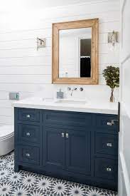Floor mount vanity in bright navy blue with antique brass hardware part # sh442573 | item # 7912203 | mfr. Newport Waterfront Blue Bathroom Vanity Blue Bathroom Blue Vanity Bathroom