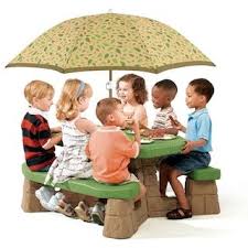 Step2 Naturally Playful Picnic Table With Umbrella Kids Picnic Table Kids Picnic Picnic Table With Umbrella