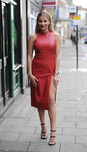 French Connection Celebrity Red Brogue Leather Dress All Size Zaaroon Dress Casual Leather Dresses Red Leather Dress Leather Dress
