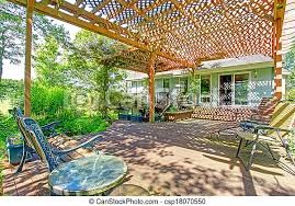 Our attached pergola eliminates the need for posts on one side, providing a beautiful extension to. Backyard Farm Deck With Attached Open Pergola Great Idea For Farm House Backyard Big Wood Deck Extended To Pergola With Canstock