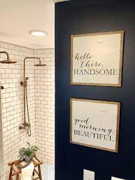 A simple white canvas painted with your favorite saying, quote or scripture will look right at home with a rustic. Pin On Building A House