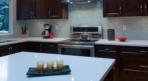 Clear the countertops to ensure there's enough space to move around during installation. Clear Light Blue Glass Kitchen Backsplash Minimalistisch Kuche New York Von Fiorano Tile Showrooms Houzz